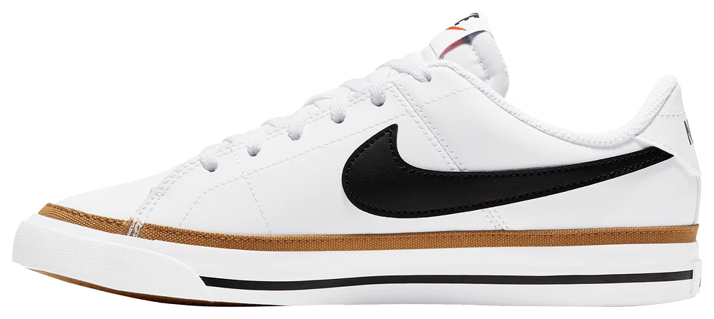 Nike Boys Nike Court Legacy - Boys' Grade School Shoes White/Black/Desert Ochre Size 07.0