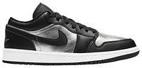 Jordan Womens Jordan AJ 1 Low SE - Womens Basketball Shoes White/Black/Metallic Silver Size 09.5