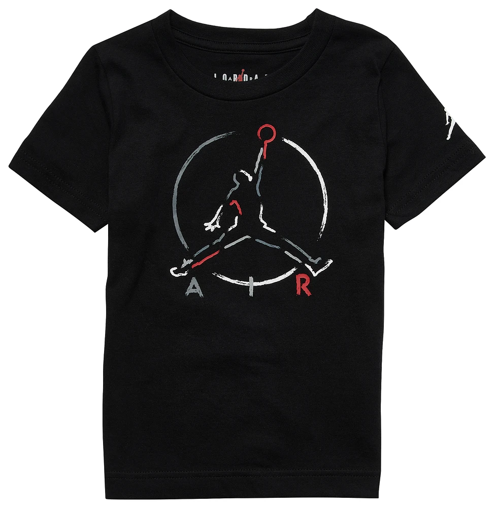 Jordan Boys Paint Graphic T-Shirt - Boys' Toddler Black/White