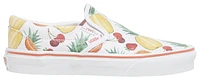 Vans Girls Slip On Fruit - Girls' Grade School Skate Shoes White/Multi