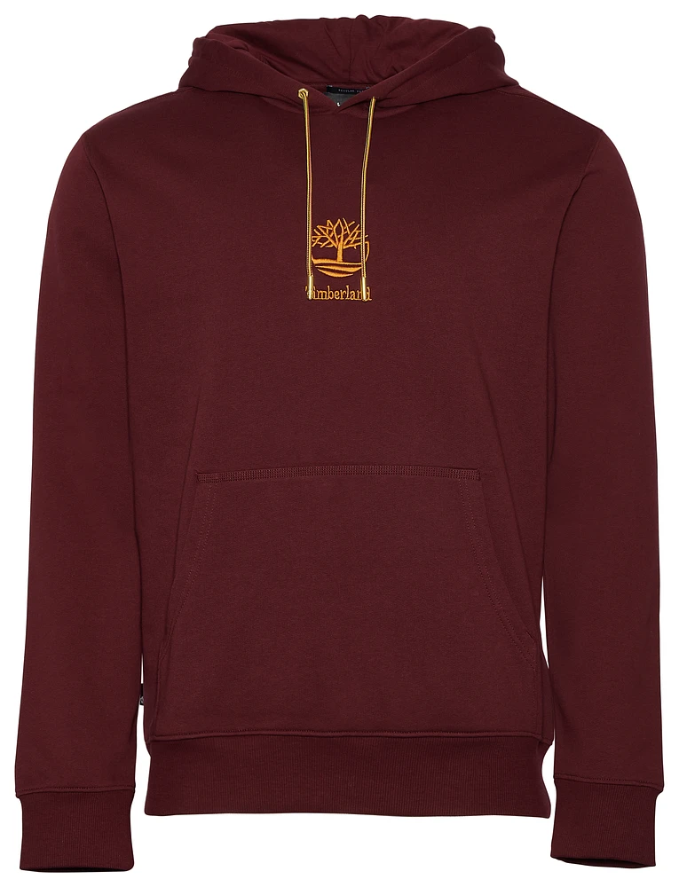 Timberland Mens Timberland Logo Hoodie - Mens Maroon/Gold Size S