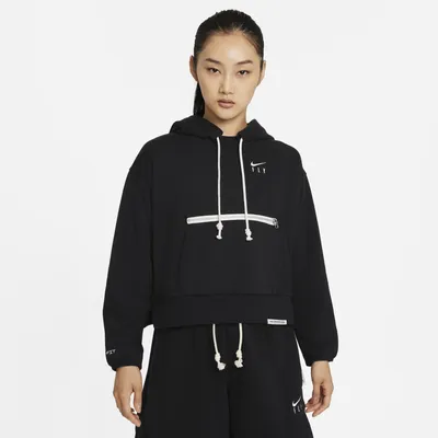 Nike Womens DF Standard Issue Pullover - Black/Pale Ivory