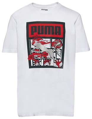 PUMA Boys Suede Comic T-Shirt - Boys' Grade School White/Multi