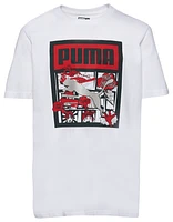 PUMA Boys PUMA Suede Comic T-Shirt - Boys' Grade School White/Multi Size XL