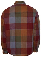 Timberland Mens Lined Flannel Jacket - Cordovan/Red/Multi