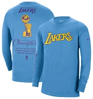 Nike Mens Lakers CE Courtside Moments LS T-Shirt - Powder Blue