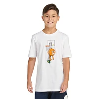 adidas Boys Lil Stripe Graphic T-Shirt - Boys' Grade School White/Collegiate Green