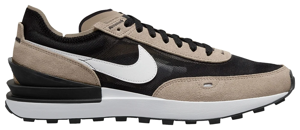 Nike Mens Nike Waffle One - Mens Running Shoes Black/White/Khaki Size 07.5