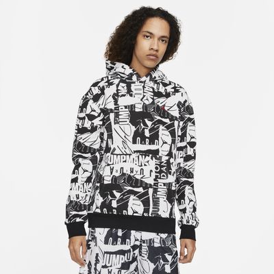 Jordan Essential Fleece All Over Print Pullover Hoodie - Men's