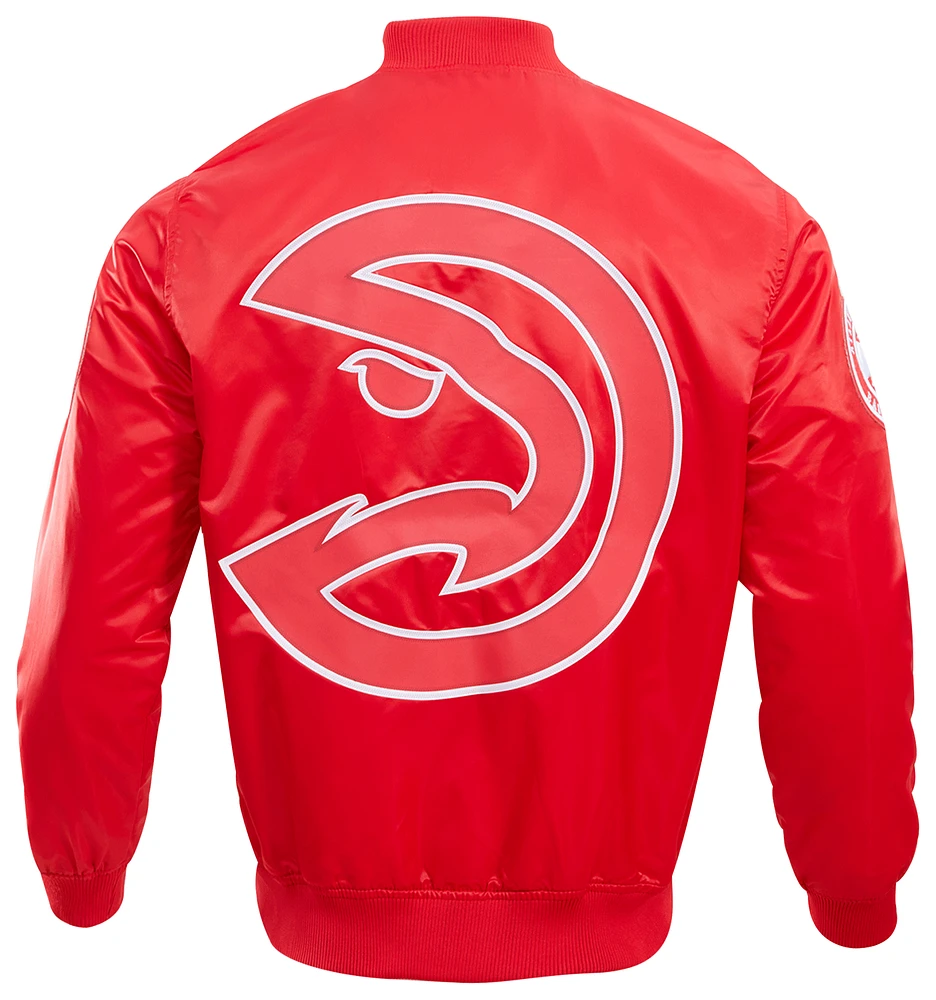 Pro Standard Mens Pro Standard Hawks Big Logo Satin Jacket