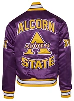 Campus Remix Mens Alcorn State University Satin Jacket - Purple/Yellow