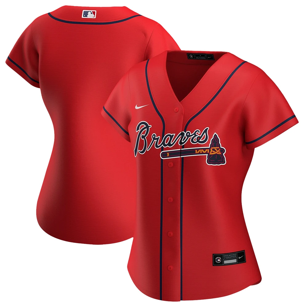 Nike Womens Nike Braves Replica Jersey - Womens Red Size M