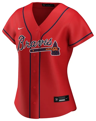 Nike Womens Nike Braves Replica Jersey - Womens Red Size M