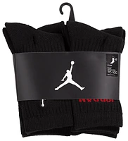 Jordan Boys Jordan Legend Crew 6-Pack Socks - Boys' Grade School Black/Black Size M