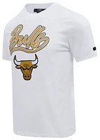 Pro Standard Mens Pro Standard Bulls Short Sleeve T-Shirt - Mens Yellow/White Size L