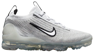 Nike Boys Vapormax 21 - Boys' Grade School Running Shoes White/Black/Metallic Silver