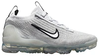 Nike Boys Vapormax 21 - Boys' Grade School Running Shoes White/Black/Metallic Silver