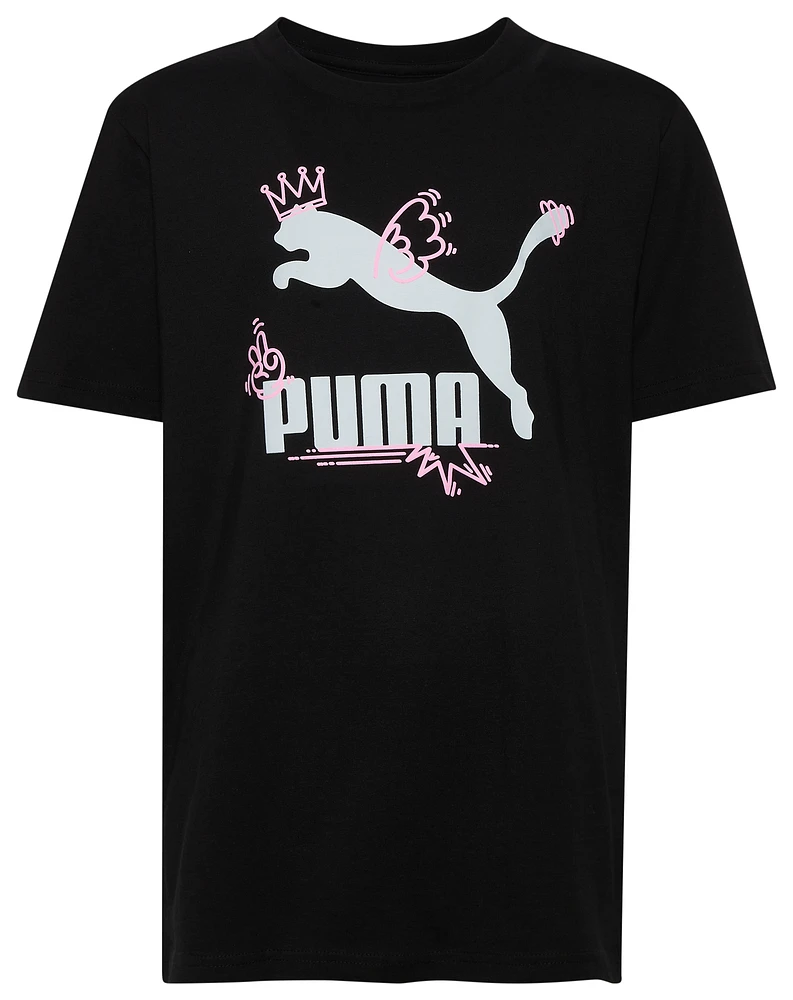 PUMA Boys Wings & Crowns Graphic T-Shirt - Boys' Grade School Blue/Black