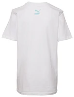 PUMA Boys Net Crown Graphic T-Shirt - Boys' Grade School White/Pink