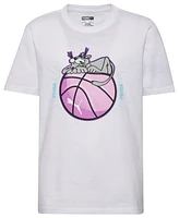 PUMA Boys Sitting Ball Graphic T-Shirt - Boys' Grade School Pink/White