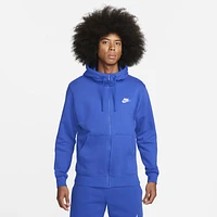 Nike Mens Nike Club Full-Zip Hoodie - Mens Game Royal/Game Royal/White Size S