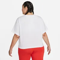 Nike Womens Nike NSW Plus Size Tee Essential Boxy - Womens White/Black