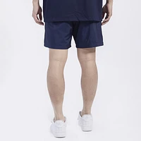 Pro Standard Mens Milwaukee Brewers Dbl Logo Woven Short - Navy/Navy