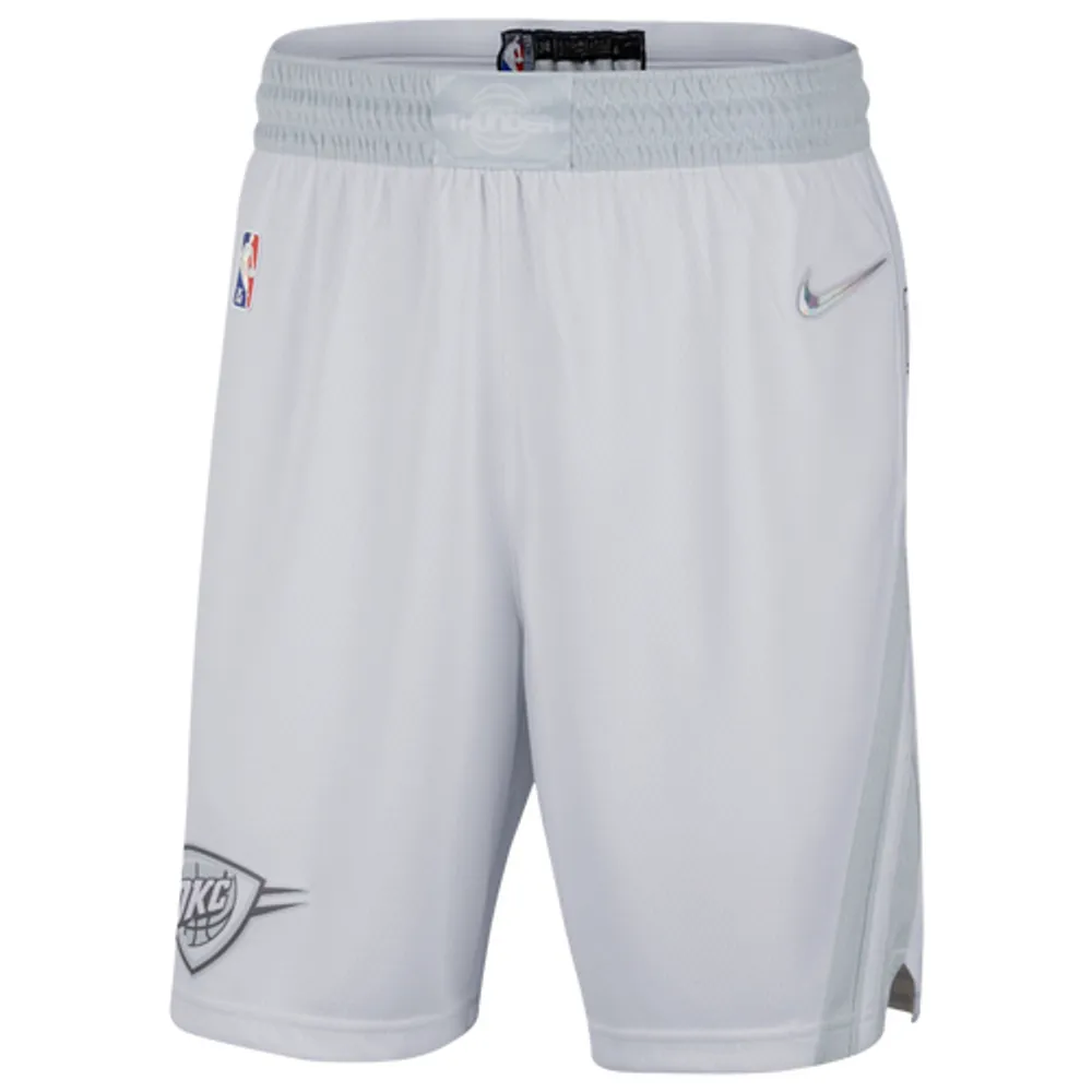 Nike Men's Milwaukee Bucks White Dri-Fit Swingman Shorts, Large