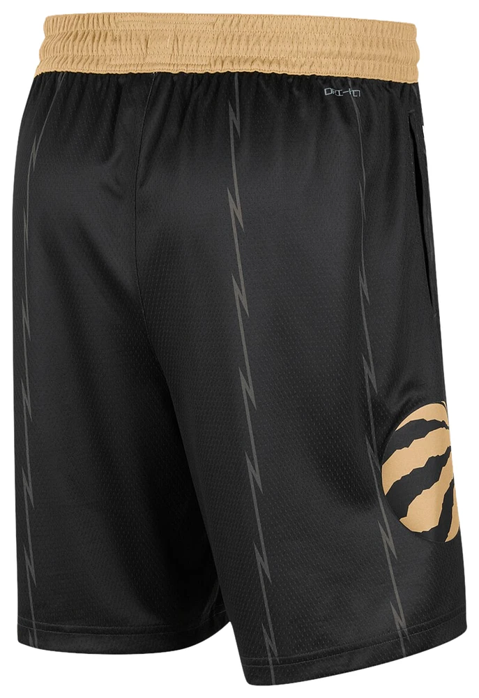 Nike Mens Nike Raptors NBA Swingman Shorts 21 - Mens Black/Gold Size S