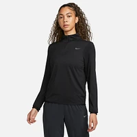 Nike Womens Swift Element Dri-FIT UV Half-Zip - Black/White