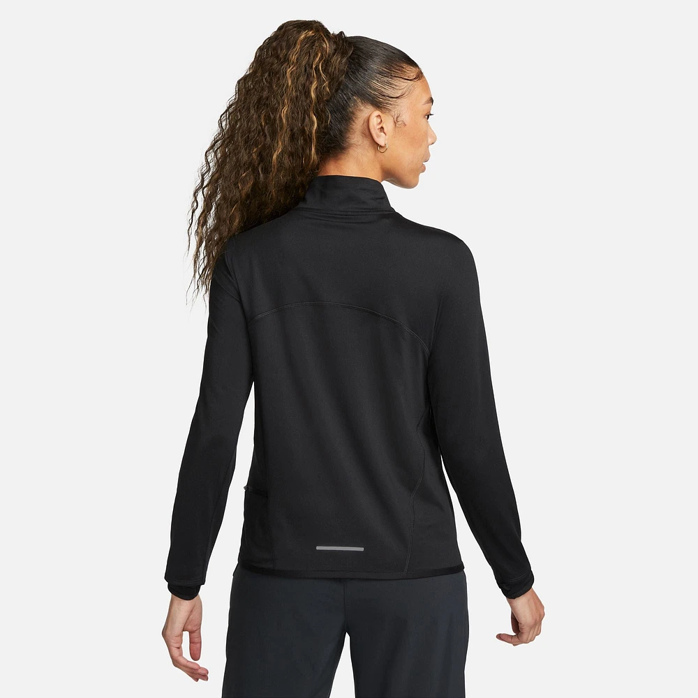 Nike Womens Swift Element Dri-FIT UV Half-Zip - Black/White