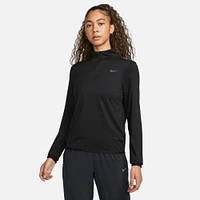 Nike Womens Nike Swift Element Dri-FIT UV Half-Zip - Womens White/Black Size M