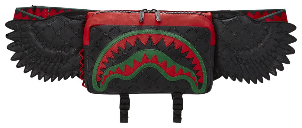 SPRAYGROUND Deniro Duffle Bag Travel Gym Bag Black Red Green Sports