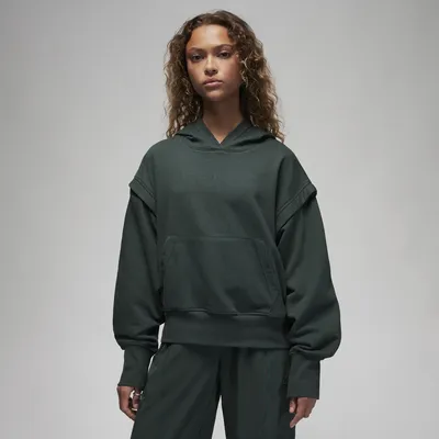 Nike Womens Sport Fleece Top - Midnight Green/Black