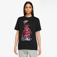 Jordan Womens Jordan J SPT GFX T-Shirt - Womens White/Black Size L