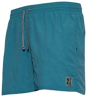 Nike Mens Solid Icon 5" Volley Shorts - Teal/White