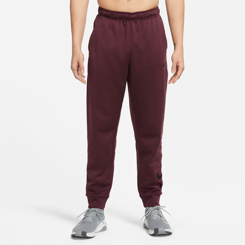 Nike Mens TF Taper Pants - Black/Night Maroon