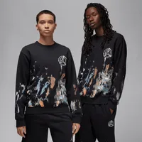 Jordan Mens Jordan Flight Artist Fleece Crew - Mens Black/Black Size S