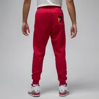 Jordan Mens FLT MVP Fleece Pants - Cardinal Red/Sail