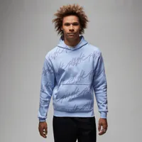 Jordan Mens Jordan Essential AOP Fleece Pullover Hoodie - Mens Royal Tint/White Size S