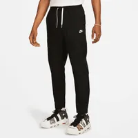 Nike Mens Nike Club Lightweight Woven Pants - Mens Black/White Size XXL