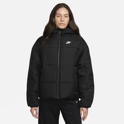 Nike Womens Nike NSW Tech Fleece Thermal Classic Puffer - Womens Black/White Size L