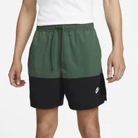 Nike Mens Nike Club+ Woven CB Short - Mens Fir/Black/White Size L