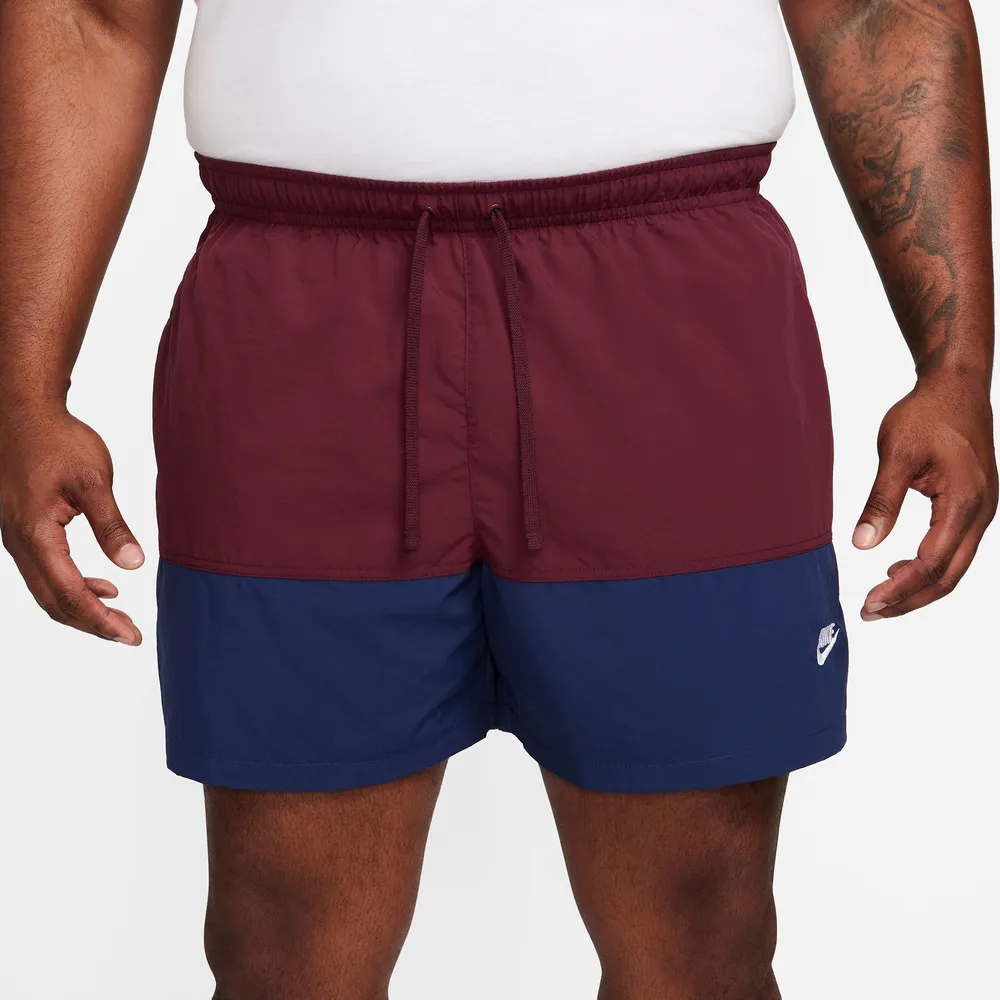Nike Mens Club+ Colorblock Woven Shorts - Midnight Navy/Night Maroon/White