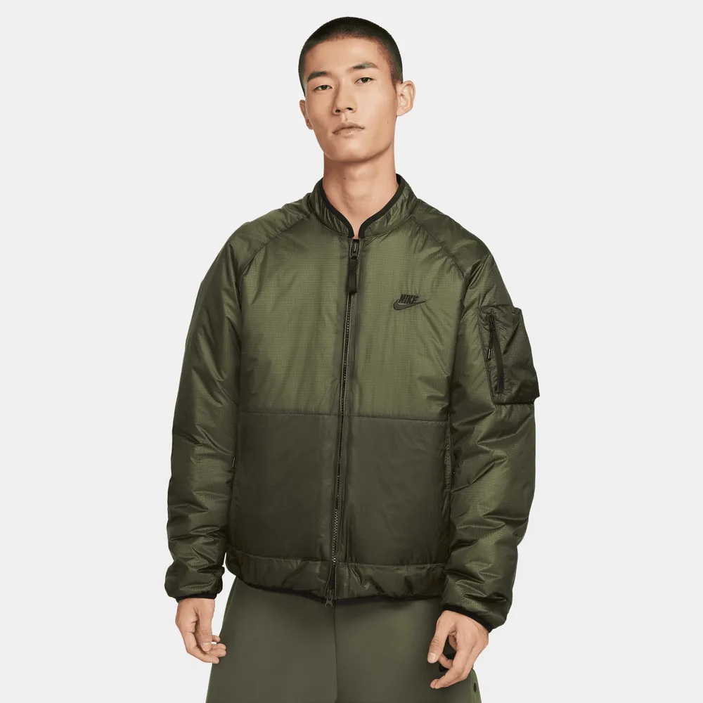 Nike Mens Tech Insulated Woven Jacket - Olive/Black