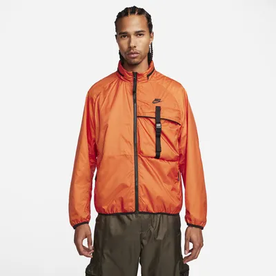 Nike Mens Nike Tech N24 PKBL Woven Lined Jacket - Mens Orange/Black Size L