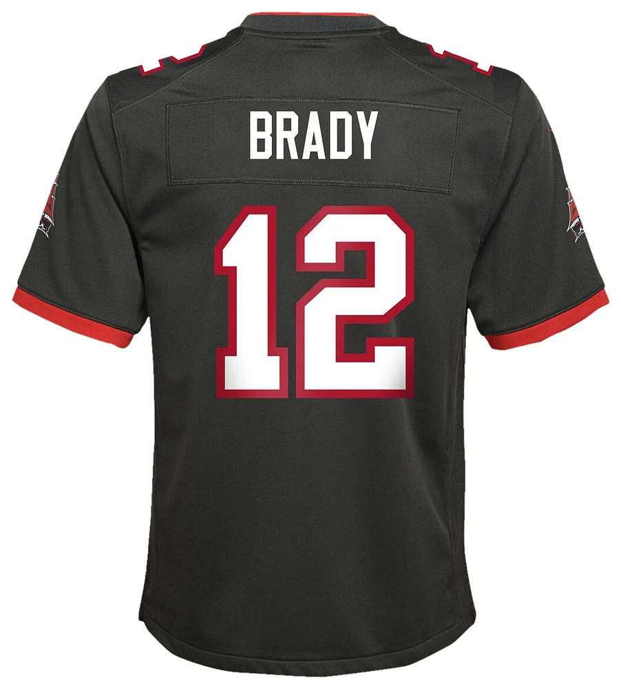 Nike Boys Tom Brady Nike Buccaneers Game Jersey - Boys' Grade School Pewter Size XL