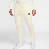 Nike Mens Nike Club+ Patch GX Basketball Pants - Mens Coconut Milk/Coconut Milk Size S