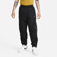 Nike Mens Nike Solo Swoosh Track Pants - Mens Black/White Size L