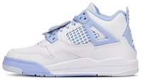 Jordan Girls Retro 4 TPU - Girls' Preschool Shoes Aluminum/White/Blue Tint